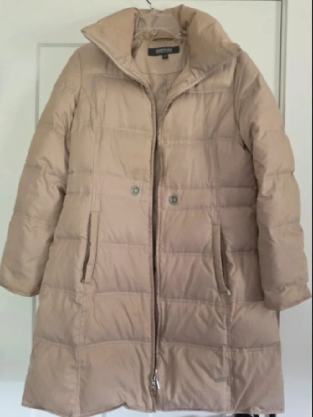 Kenneth Cole Reaction Women's Champagne Puffer Coat Jacket Size L